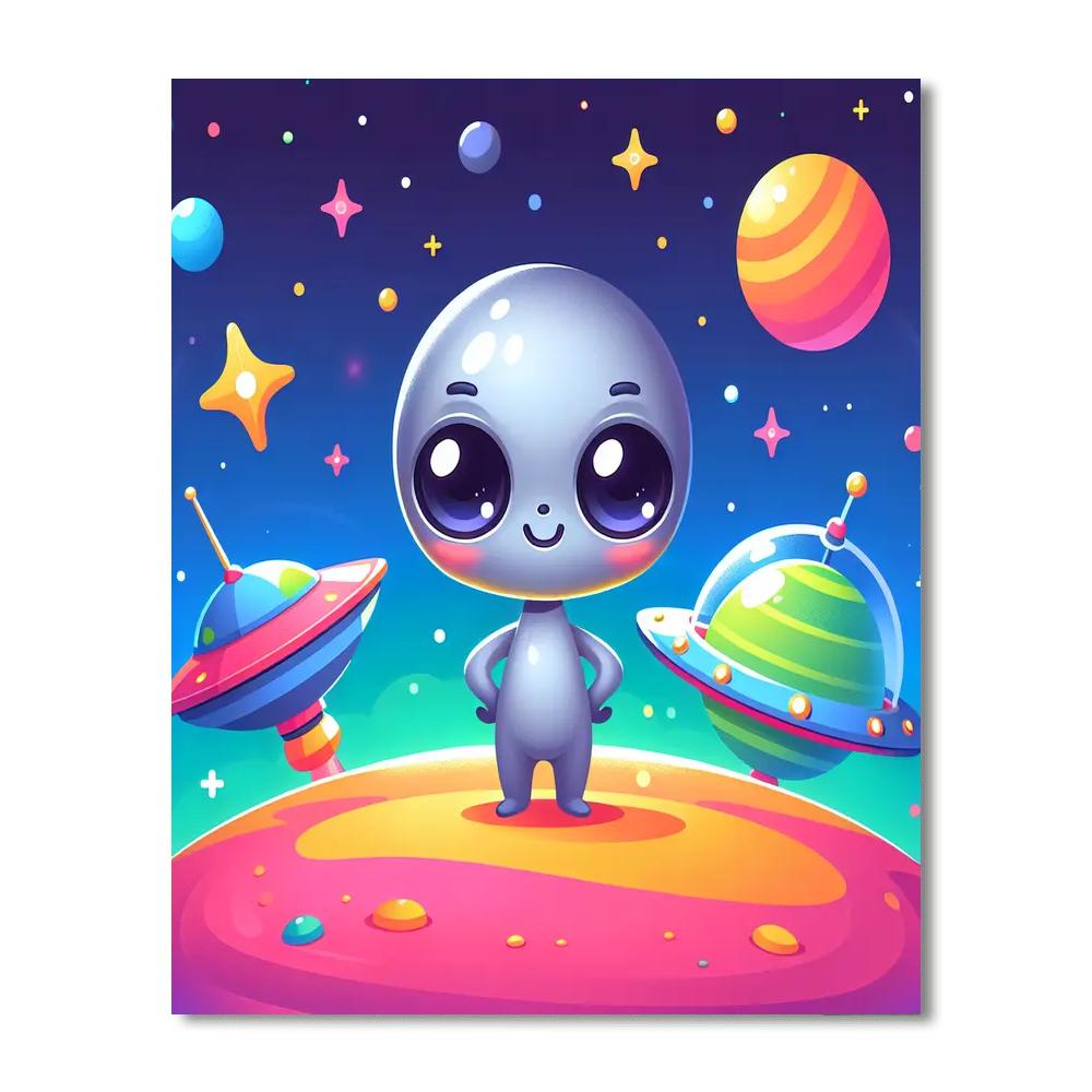 Adorable Alien Adventure Paint By Color
