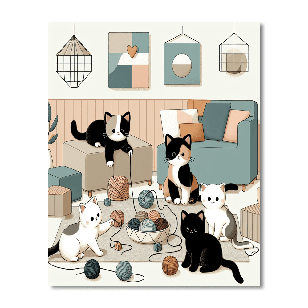 Cuddly Cat Caper Paint By Color