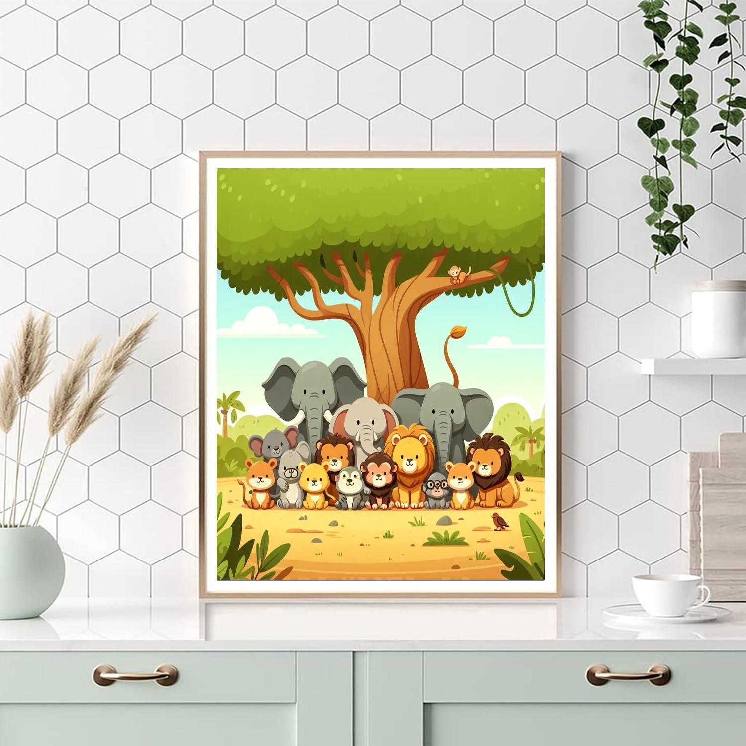 Cuddle In The Jungle Paint By Color