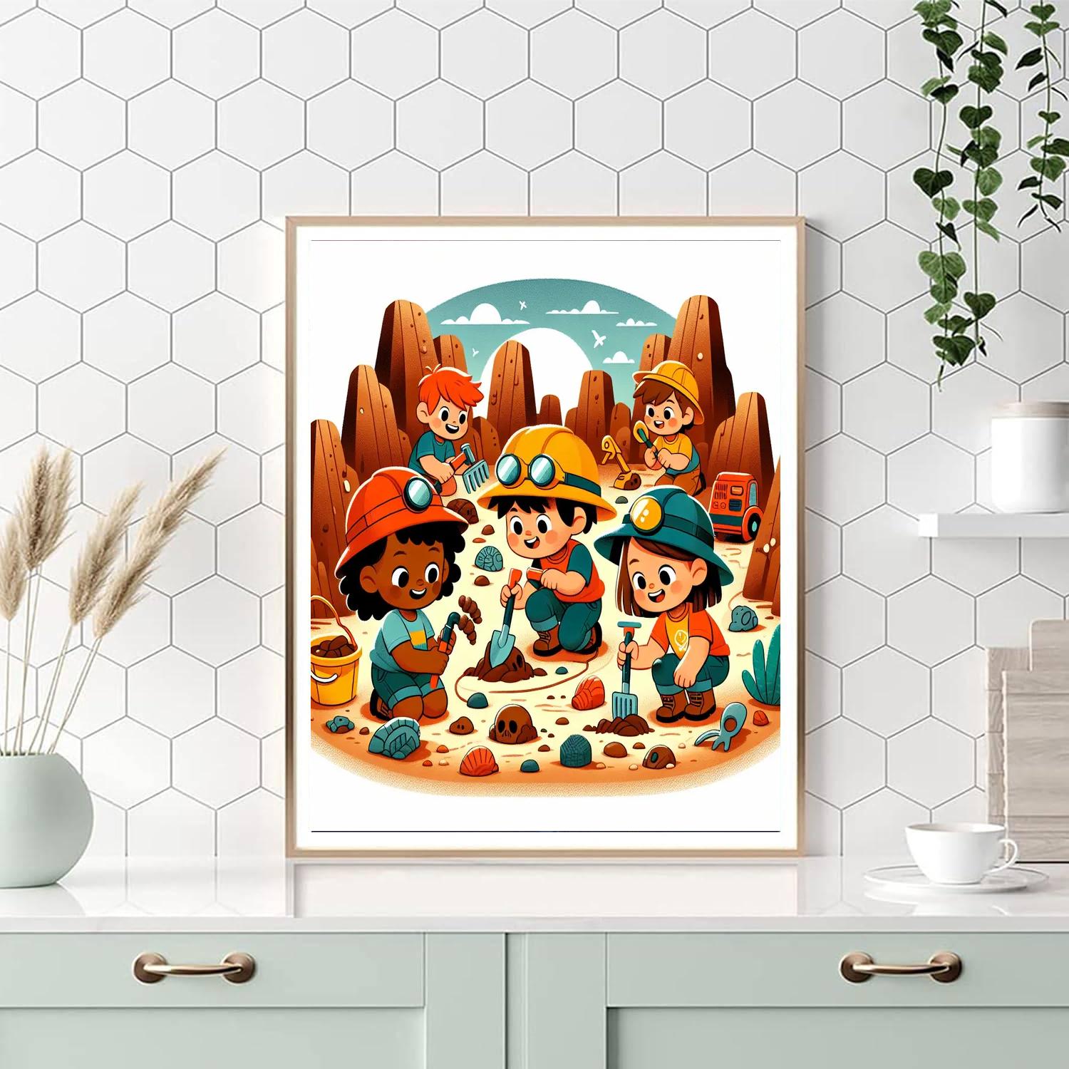 Fantastic Fossil Find Paint By Numbers Art