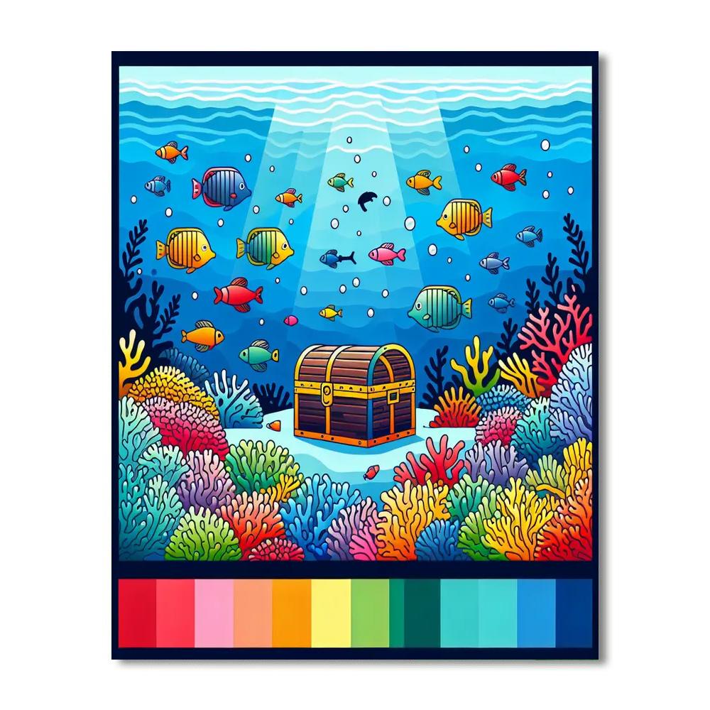 Magical Ocean Treasure DIY Paint By Numbers