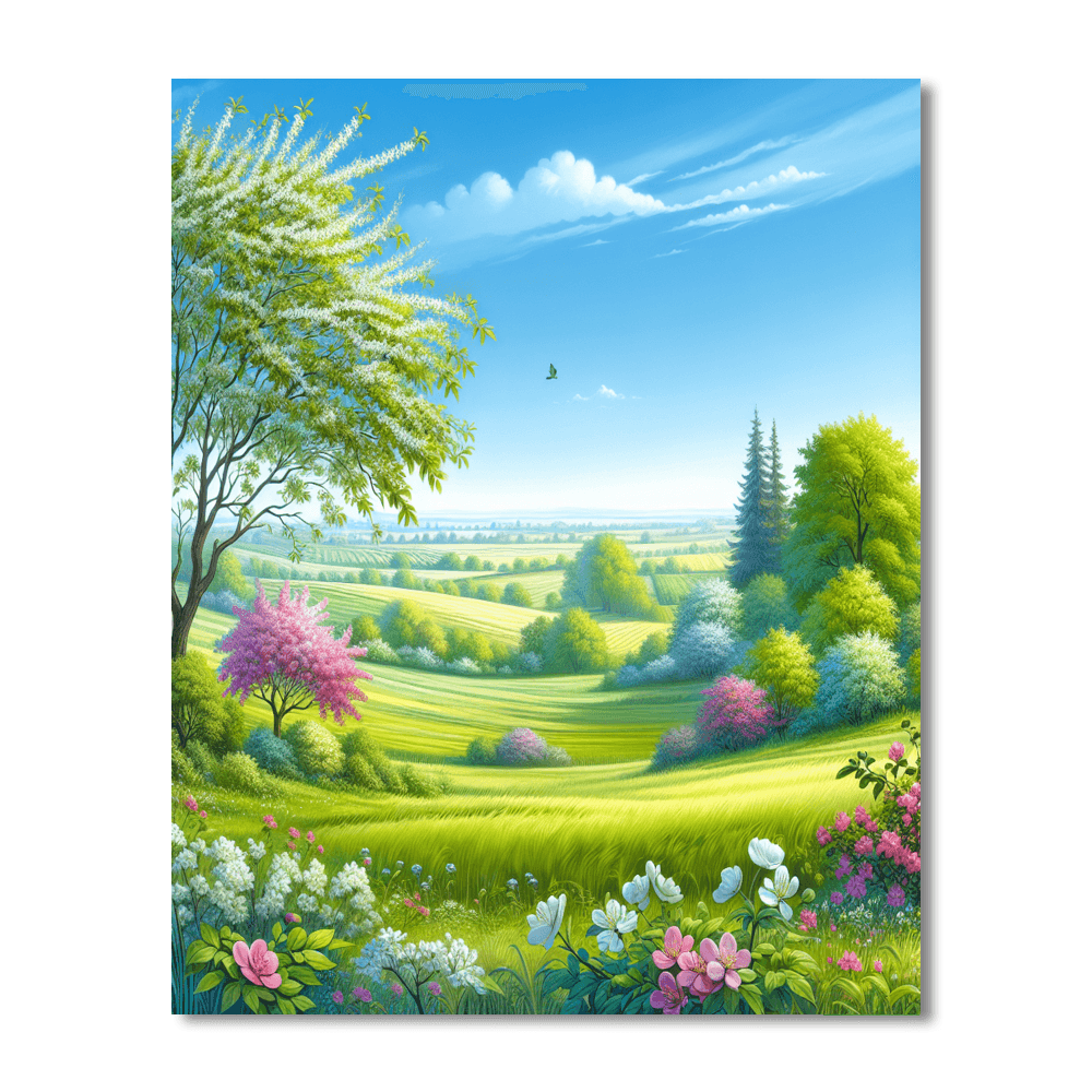 Countryside Spring Awakening Paint By Numbers