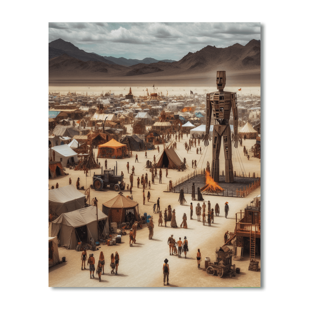 Burning Man - Nevada, Usa Paint By Number