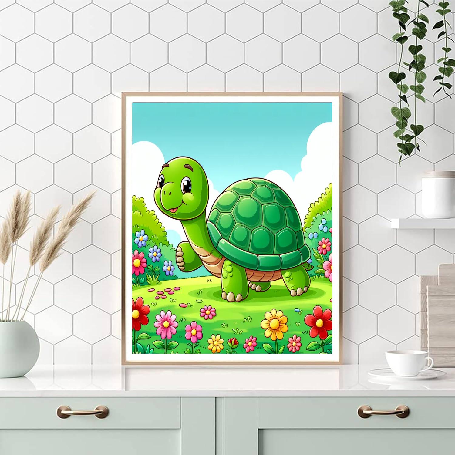 Curious Tortoise Painting Number Kit
