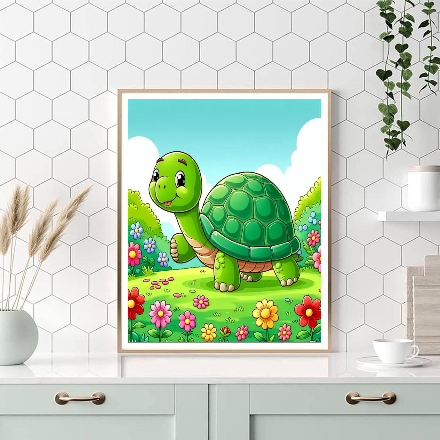 Curious Tortoise Painting Number Kit