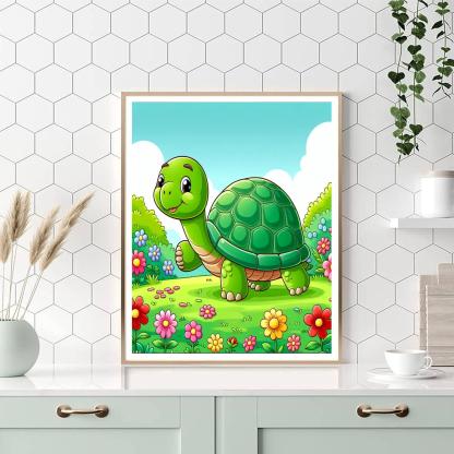 Curious Tortoise Painting Number Kit