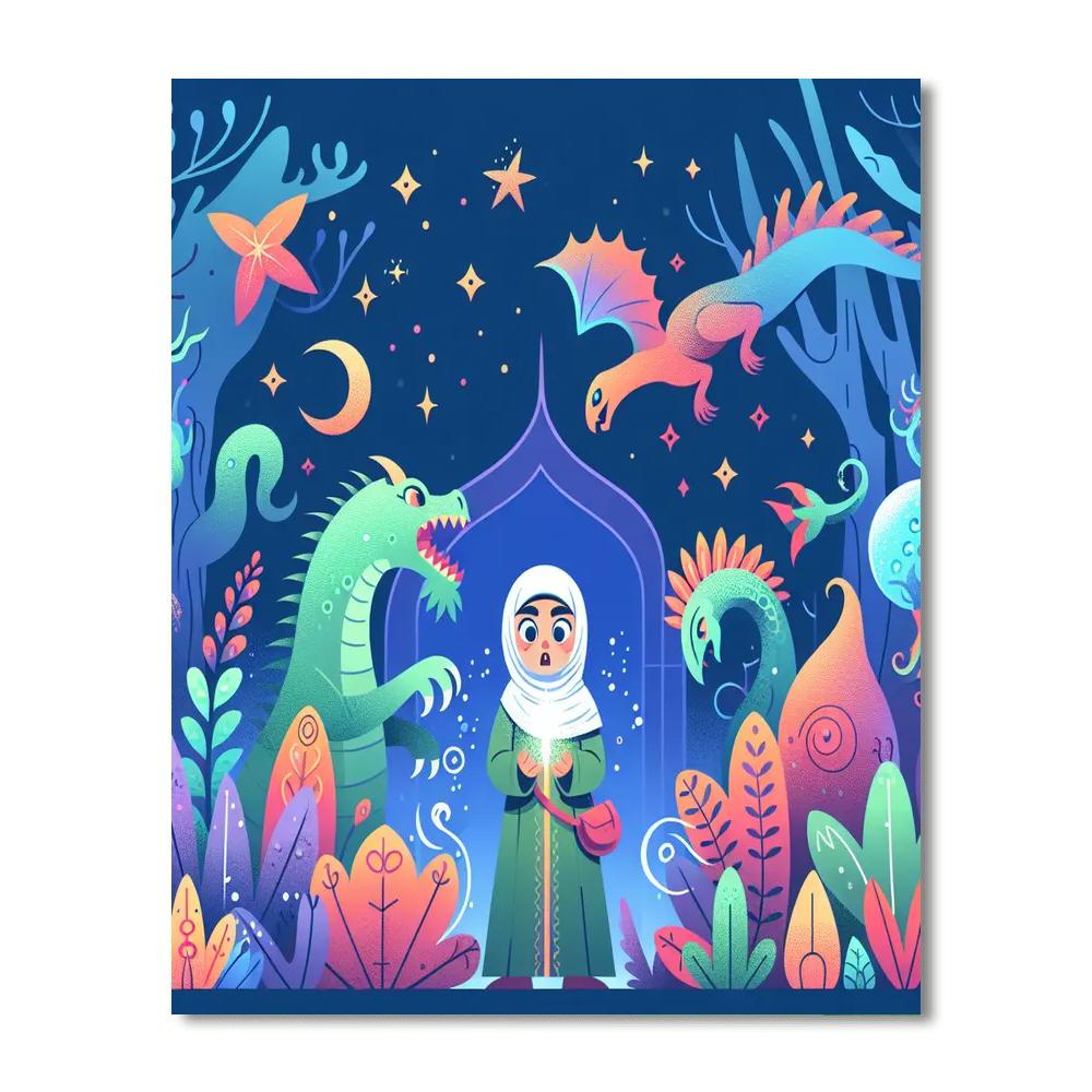 Mythical Creature Encounter Number Painting