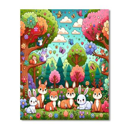 Charming Woodland Adventures Paint By Numbers Kits