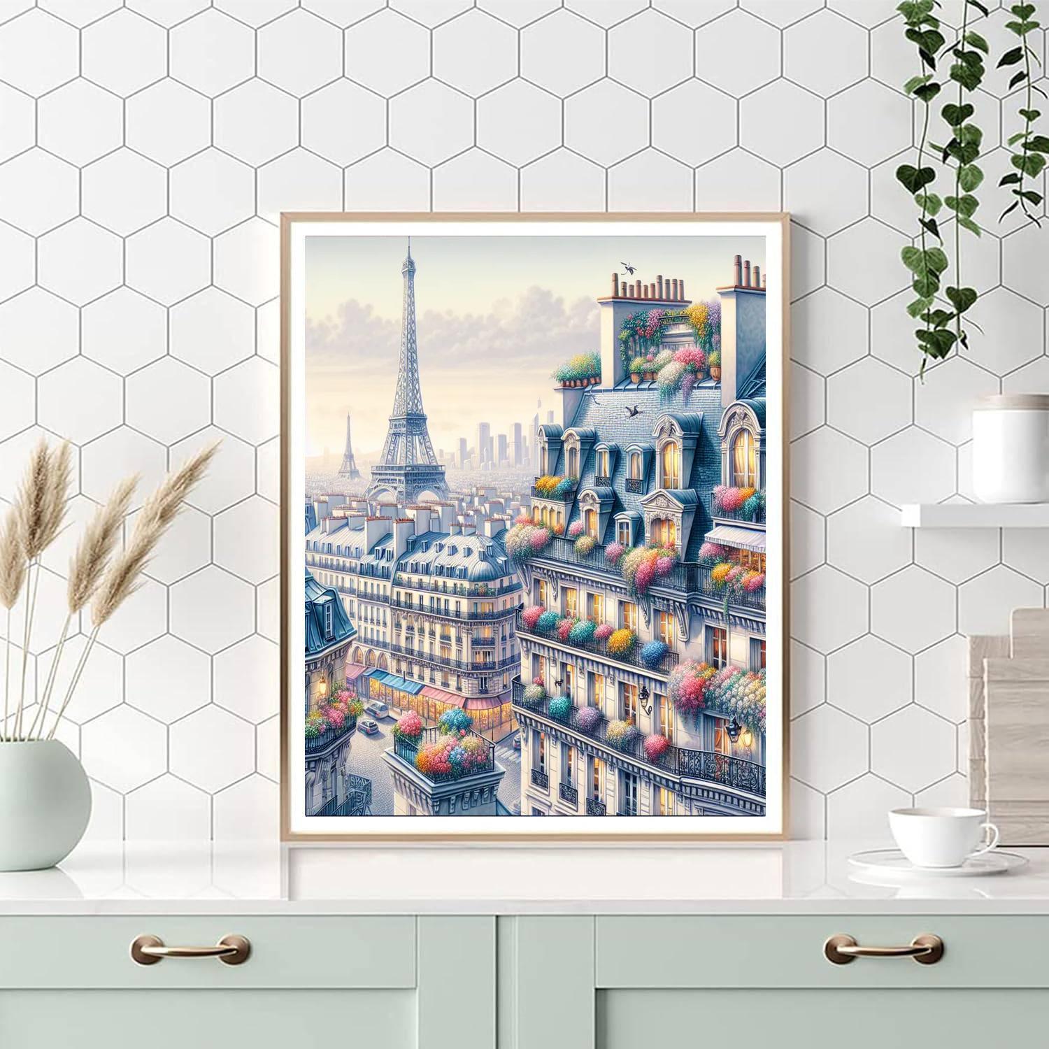 Parisian Rooftop Escape Painting By Numbers Kit