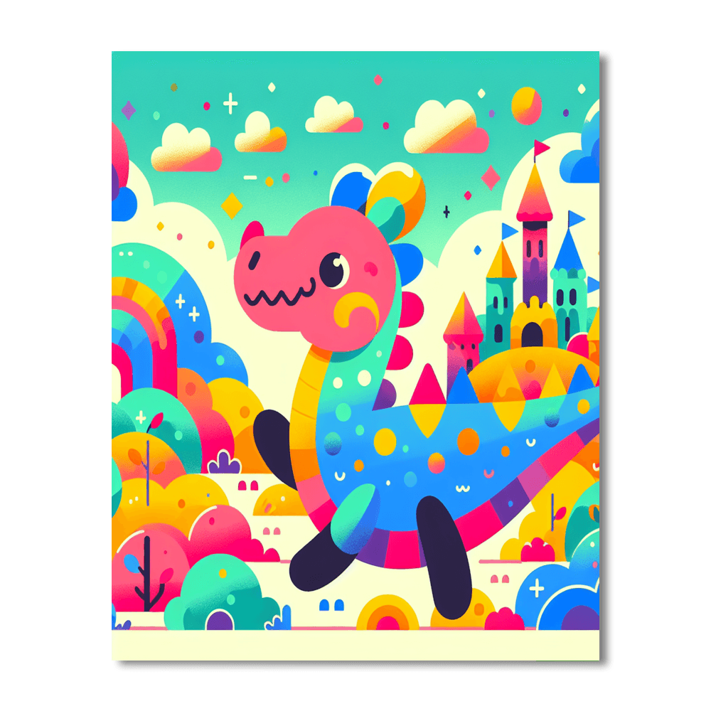 Dragon's Daring Discovery Paint By Color