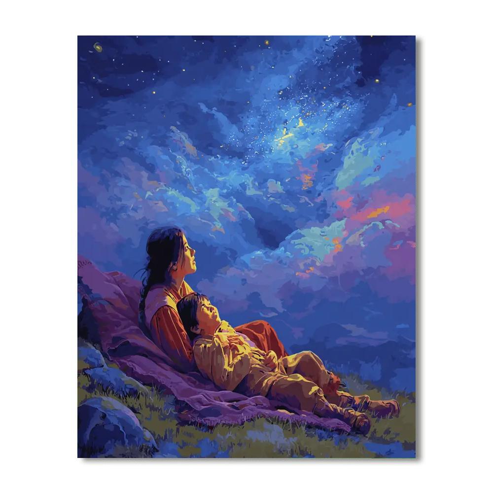 Starry Night Talks Number Painting