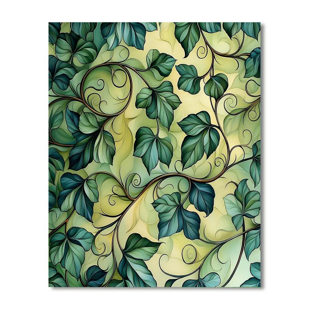 Alphonse Mucha Inspired Verdant Dreamscape  Painting Number Kit