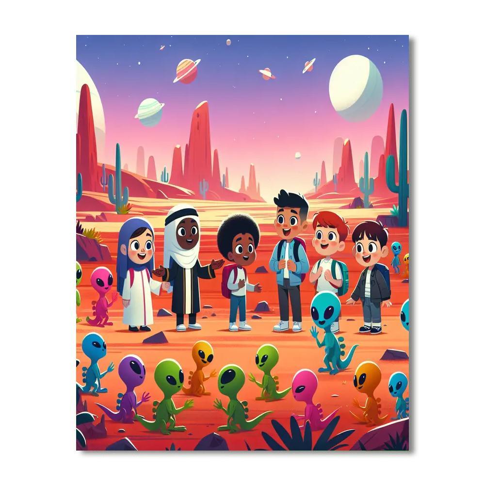 Alien Planet Discovery Paint By Numbers