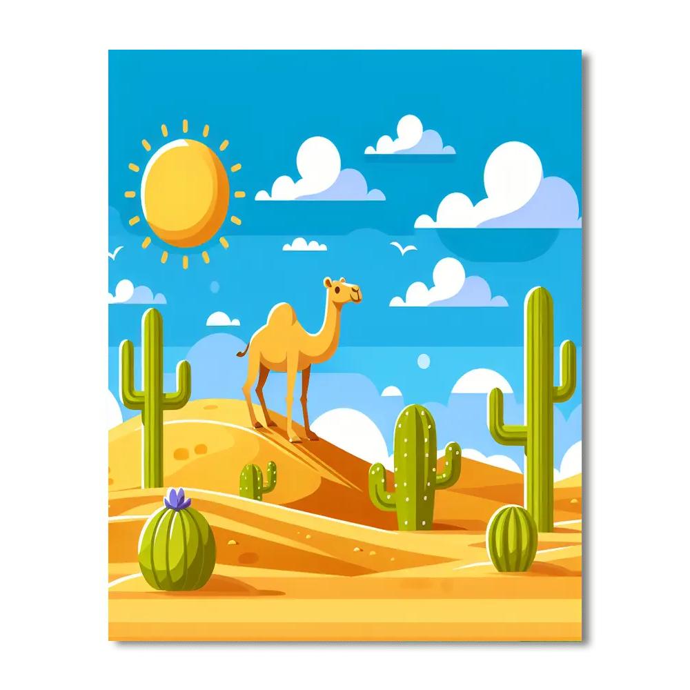 Dazzling Desert Expedition Paint By Numbers Art