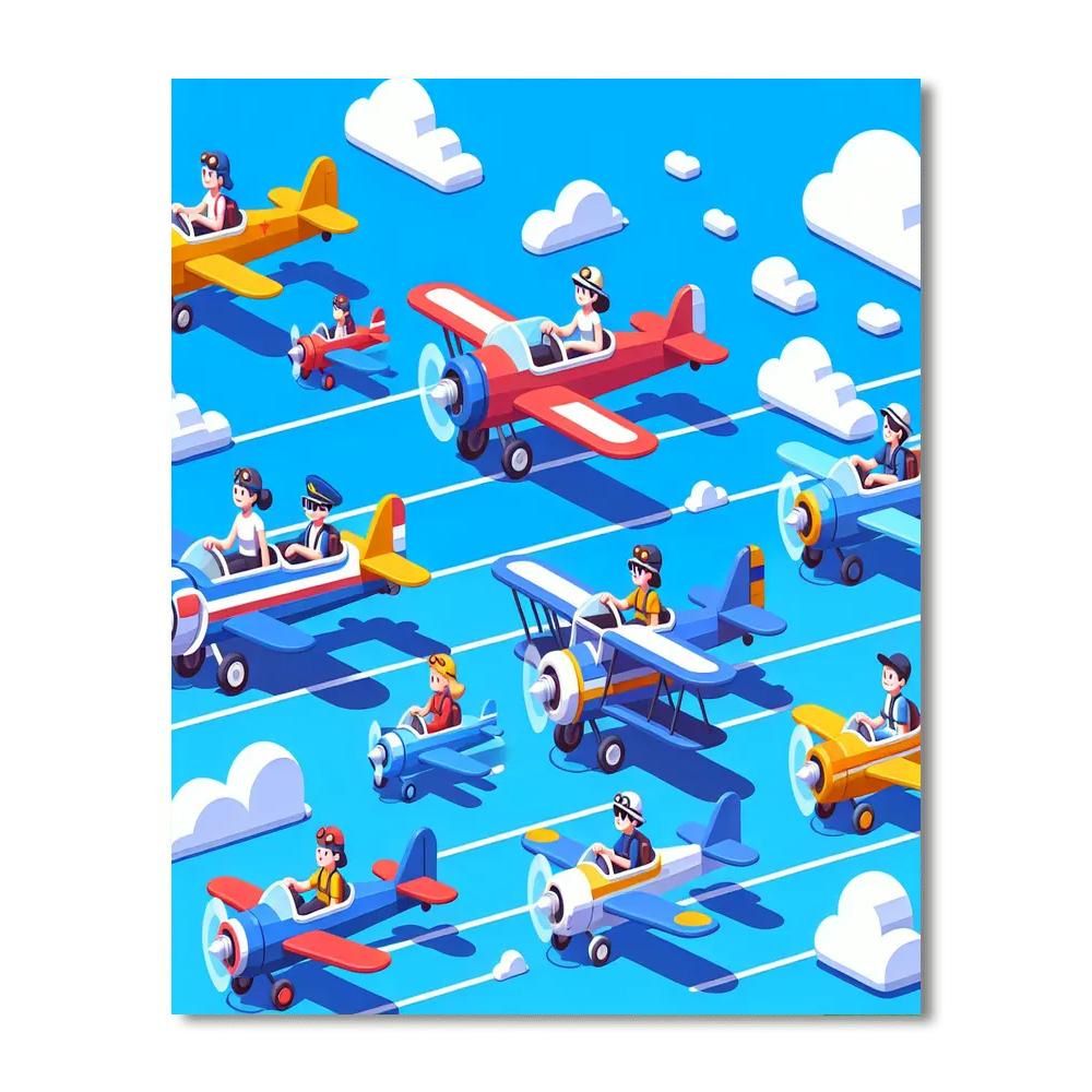 Adventurous Aviators Paint By Numbers Kits