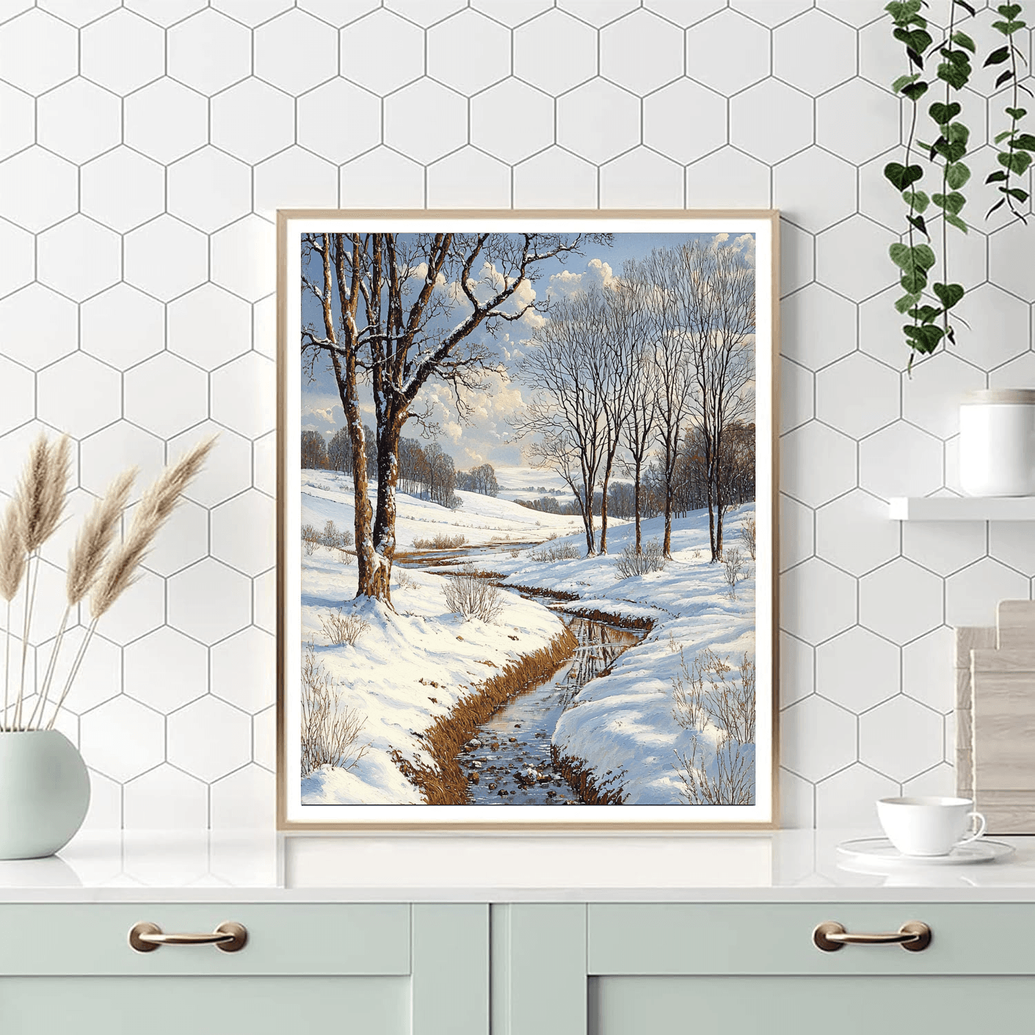 Caspar David Friedrich Inspired Crisp Winter Morning  Paint By Numbers Art