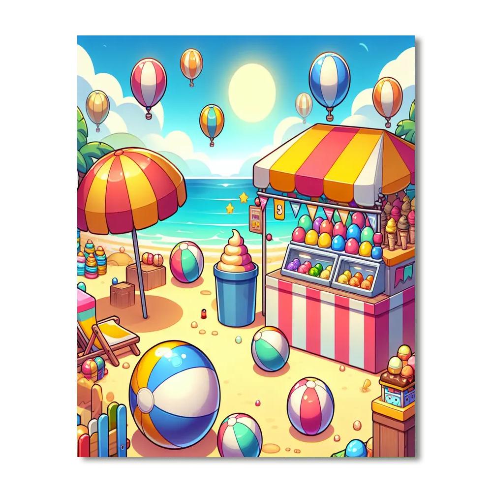 Seaside Fun Festival Numbered Painting Kits