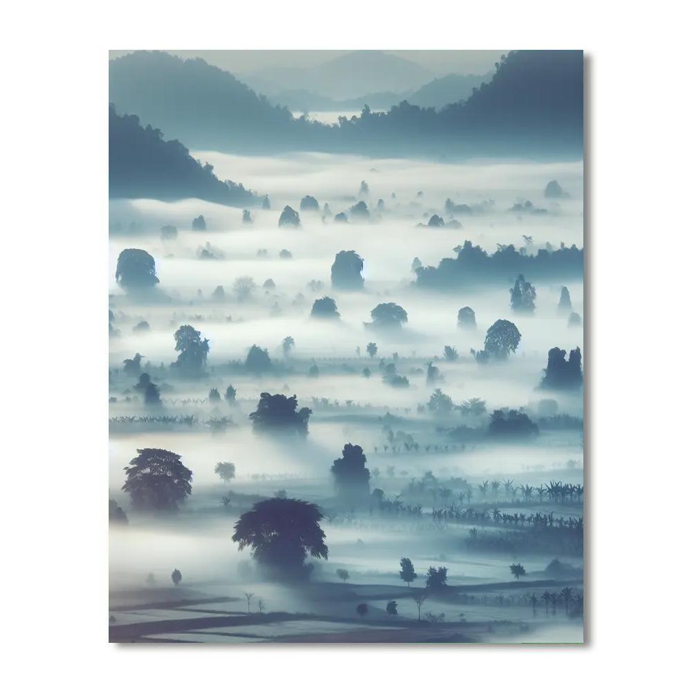 Peaceful Morning Mist Paint By Color