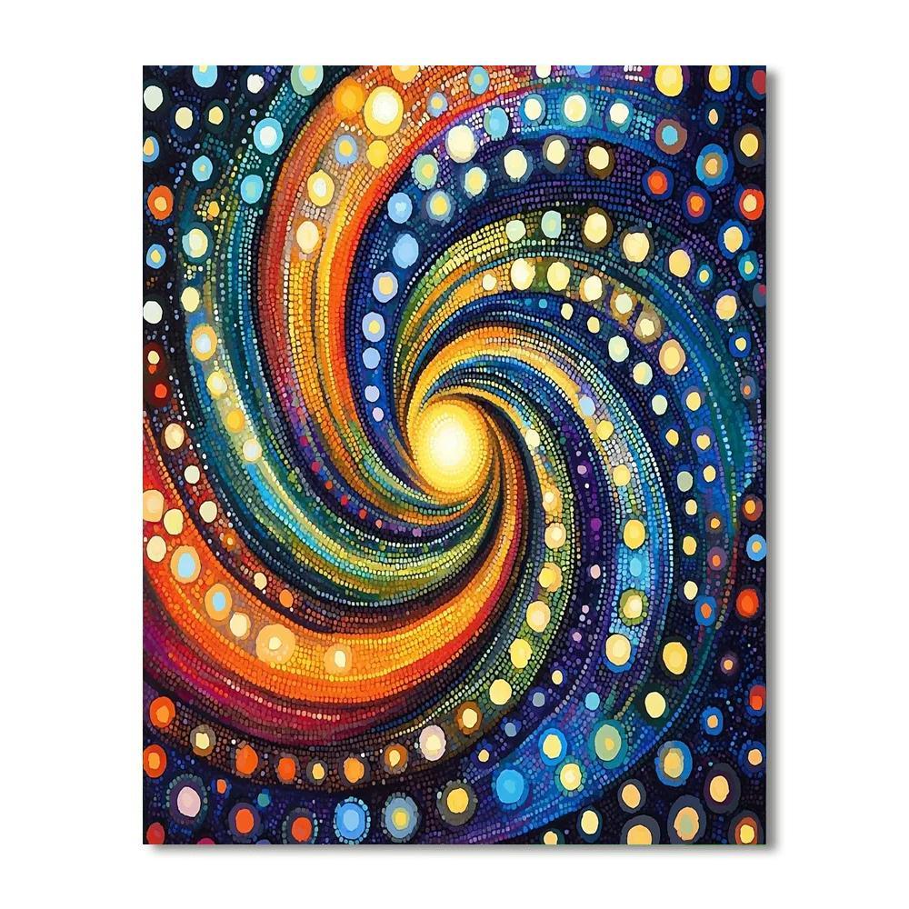 Georges Seurat Inspired Chromatic Whirl  Paint By Numbers Art