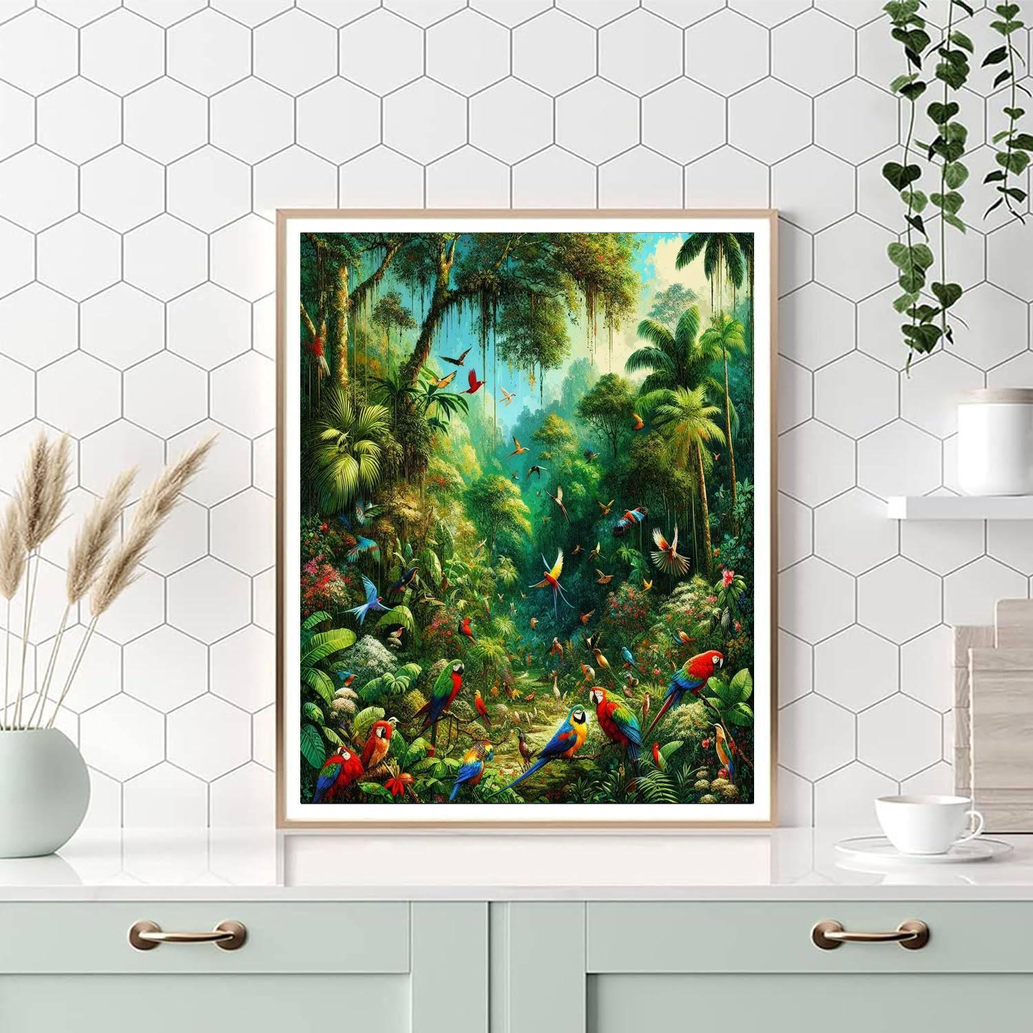 Tropical Rainforest Symphony Painting By Numbers Kit