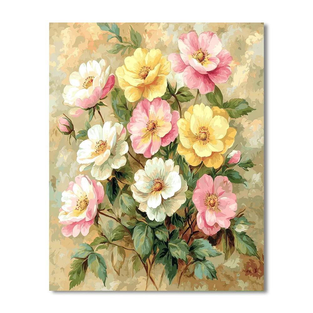 Leonardo Da Vinci Inspired Serene Flora  Paint By Numbers