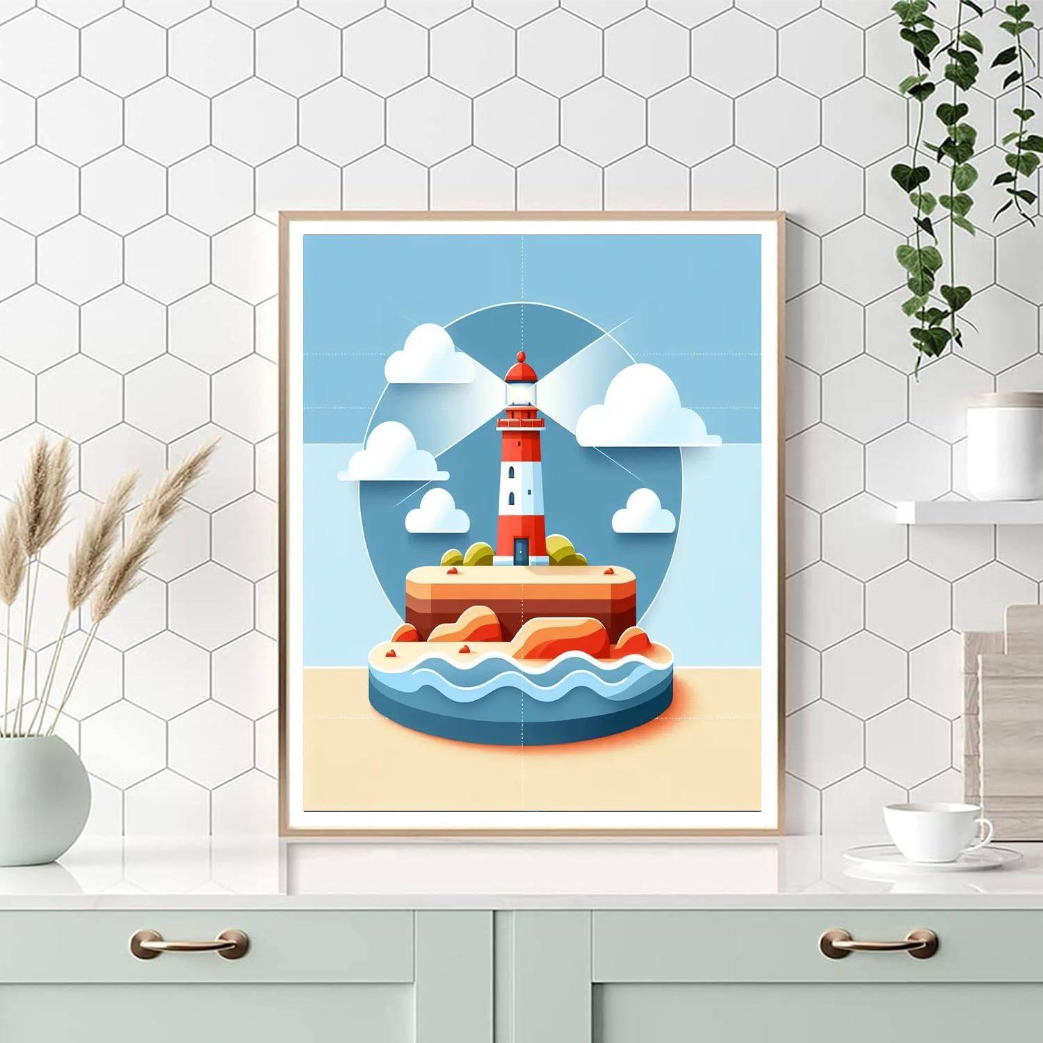 Luminous Lighthouse Light Paint By Number