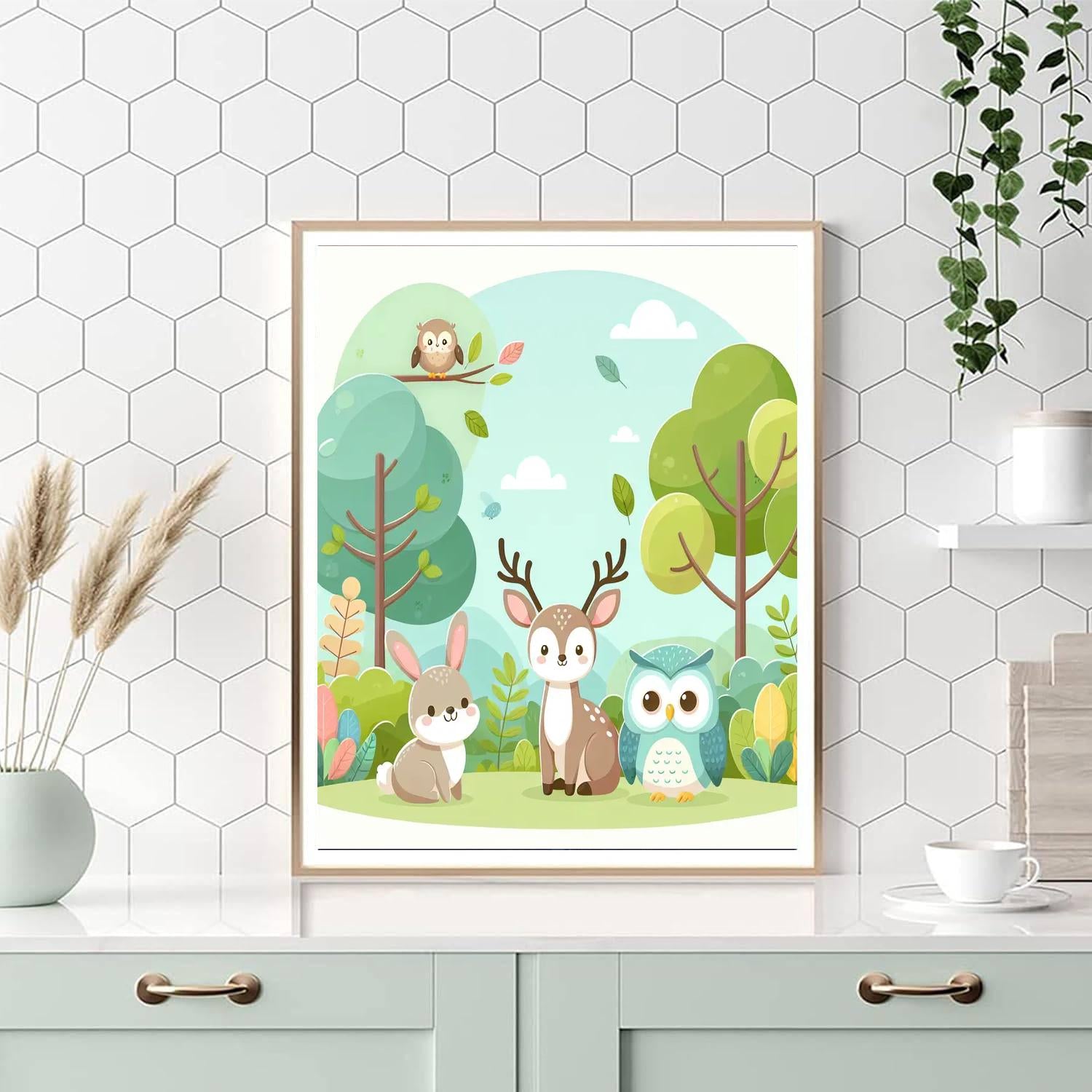 Enchanted Woodland Animals Painting Number Kit