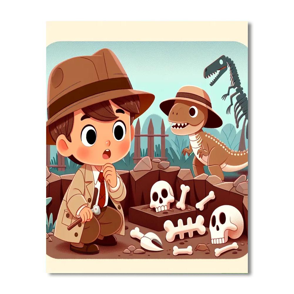 Dino Detective Expedition Number Painting