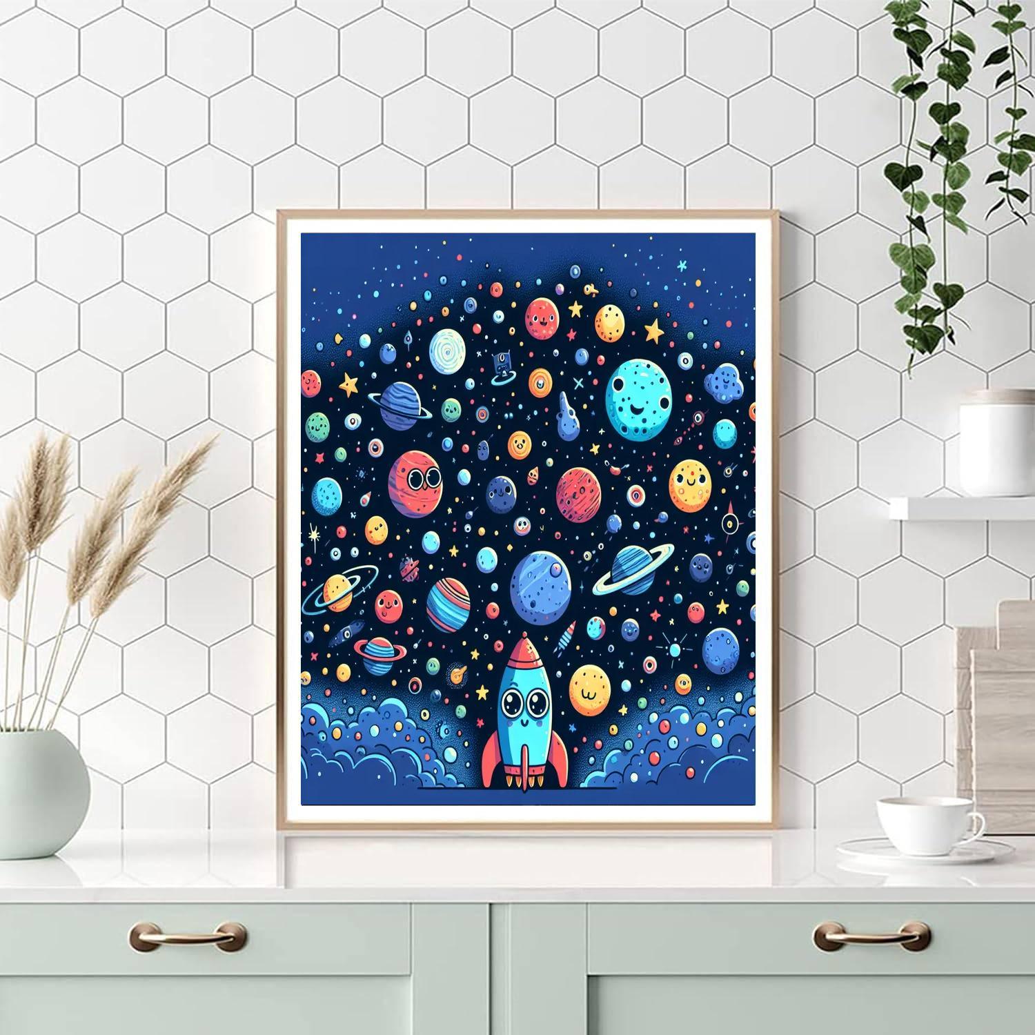 Colorful Galaxy Exploration Paint By Color