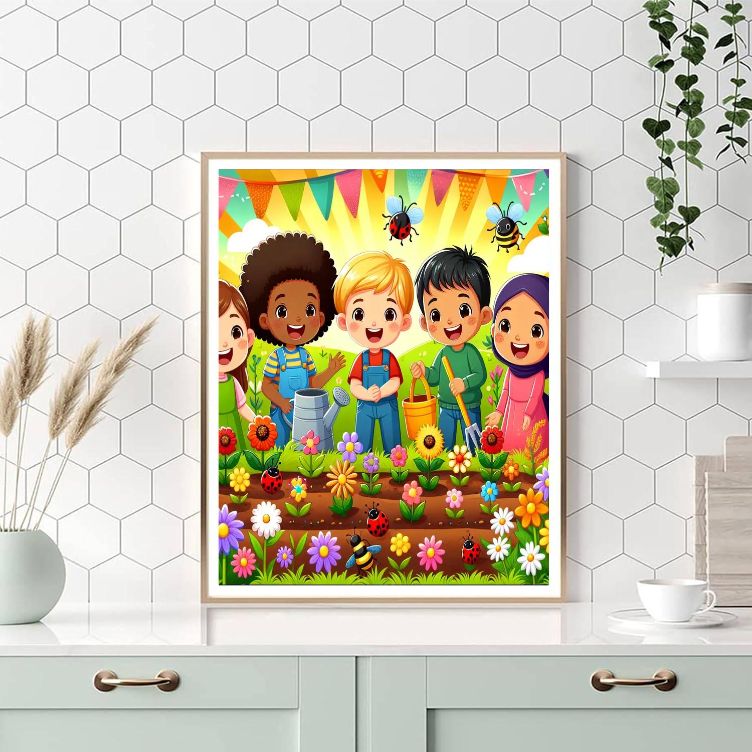 Gardening Friends Painting Number Kit