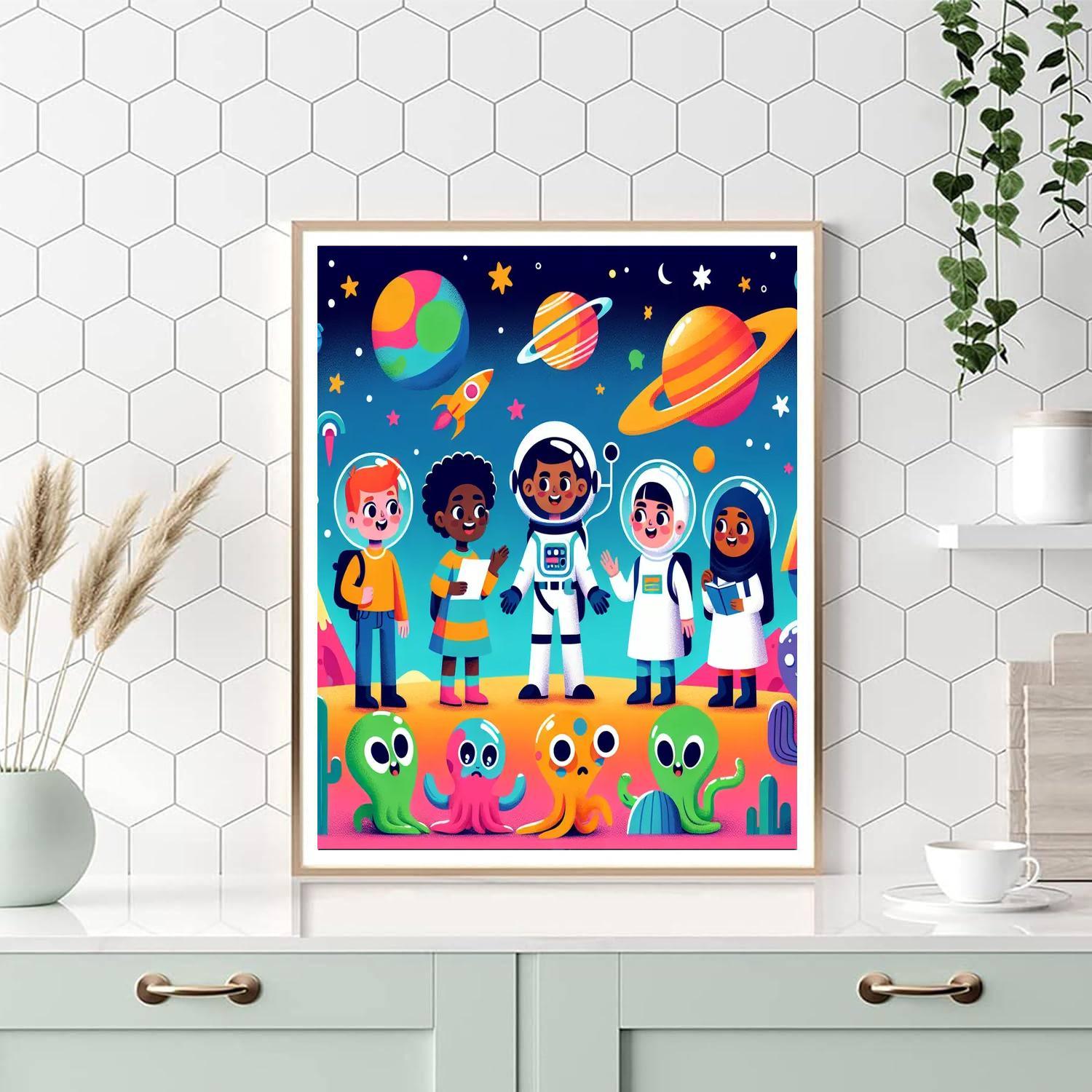 Galactic Mission Painting Number Kit