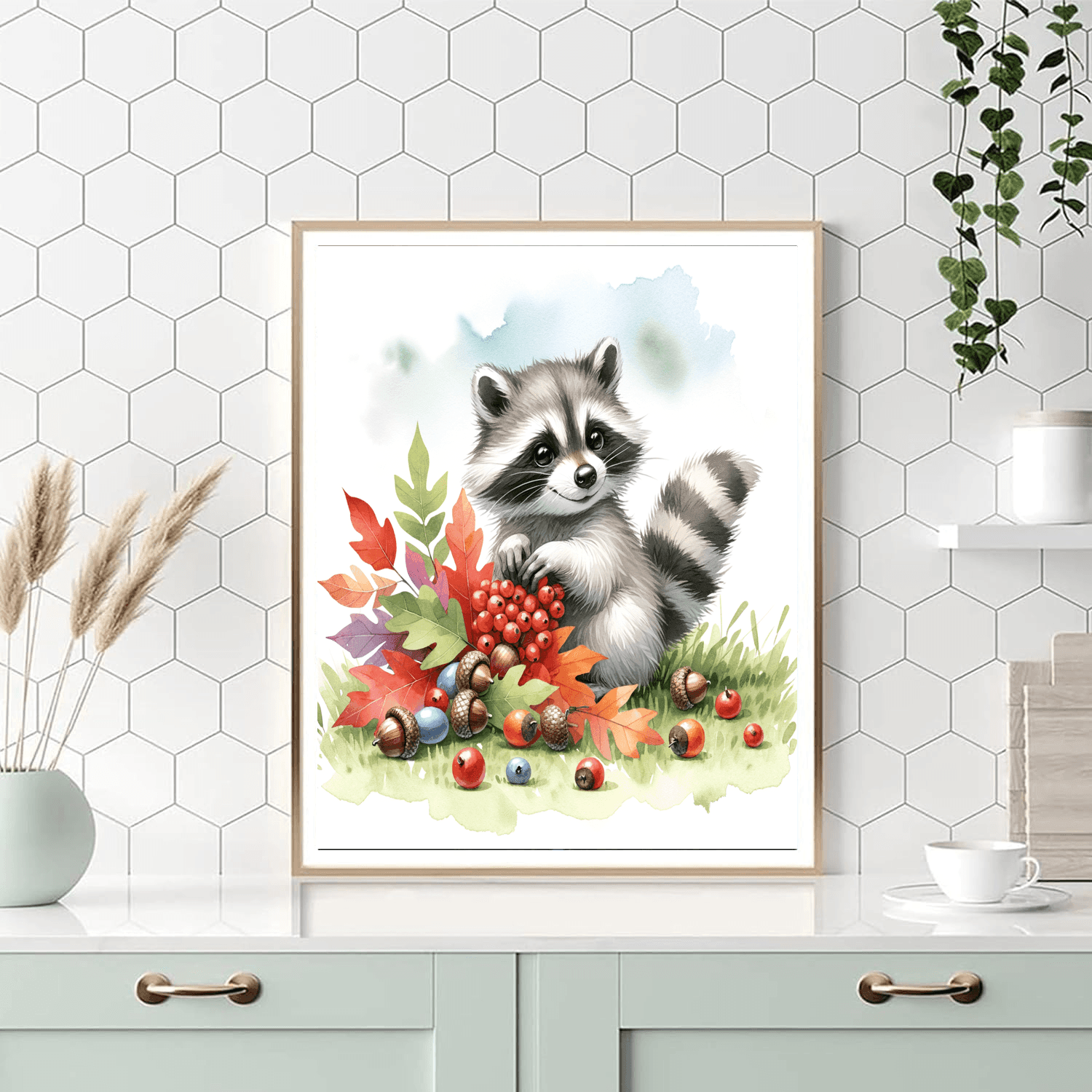 Cheerful Raccoon - DIY Painting By Numbers Kit