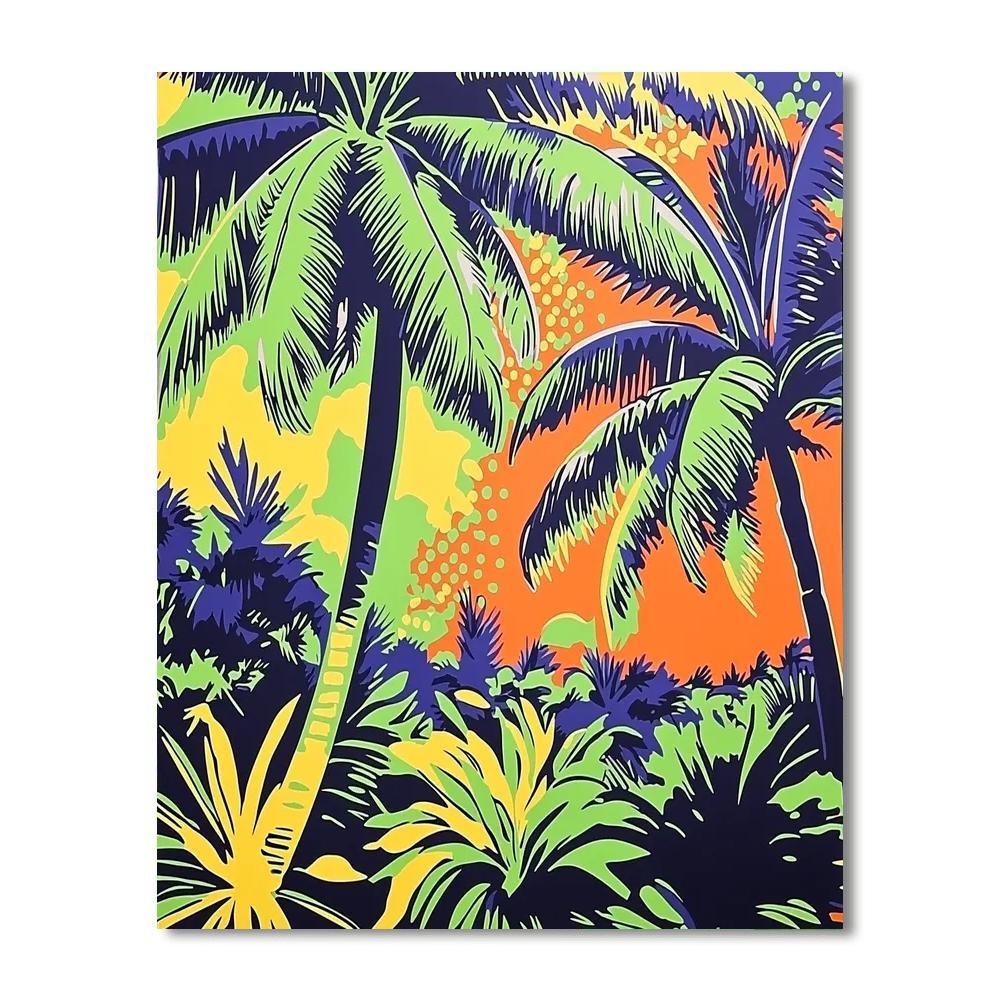 Roy Lichtenstein Inspired Rhythmic Tropics  DIY Paint By Numbers