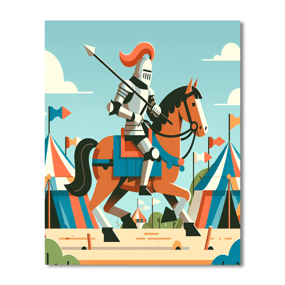 Medieval Knight Adventure Paint By Numbers