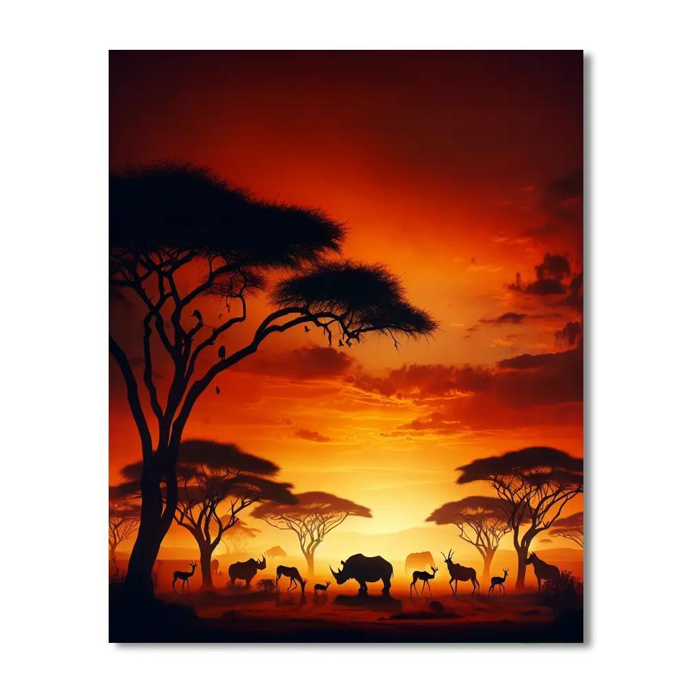 Twilight Safari Adventure Paint By Numbers Kits