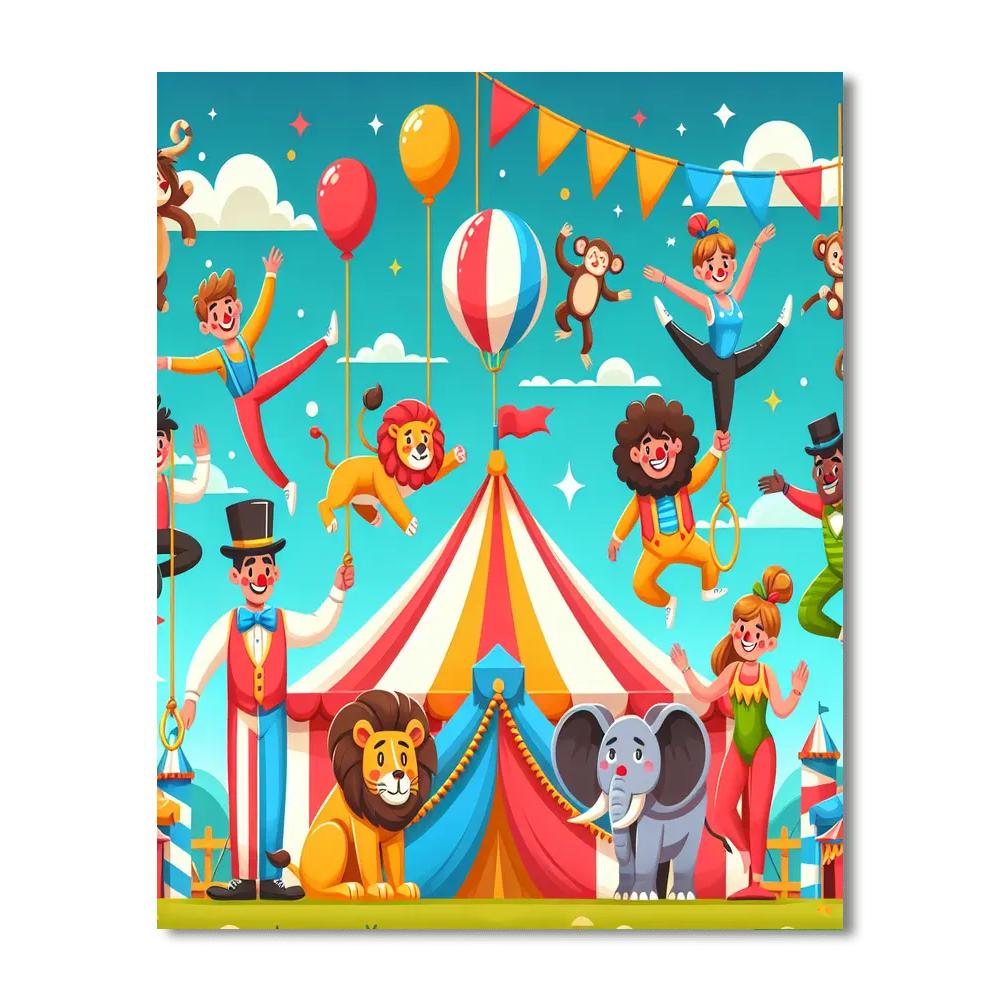 Silly Circus Celebration Paint By Numbers Kits