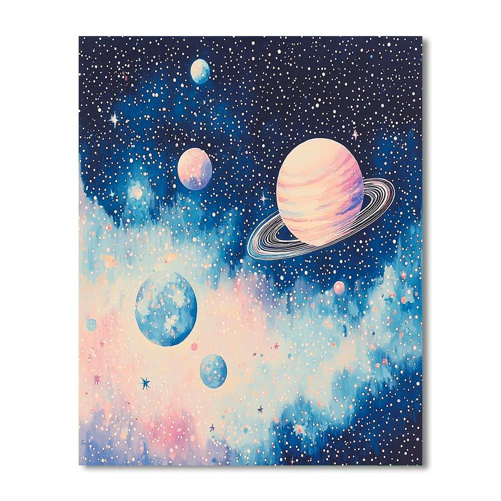 Georges Seurat Inspired Pastel Universe  Numbered Painting Kits