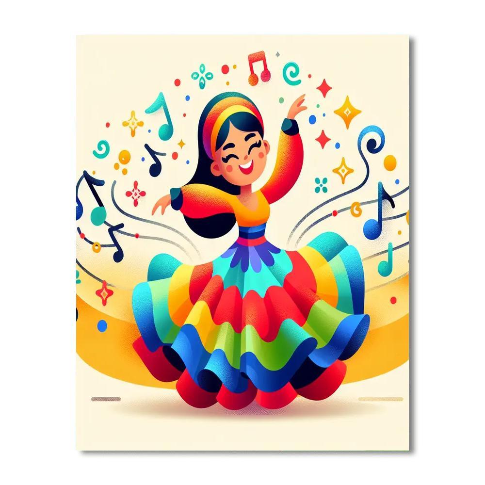 Dancing Lady DIY Paint By Numbers