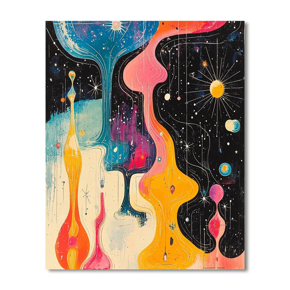 Dale Chihuly Inspired Stellar Serenade  Paint By Number