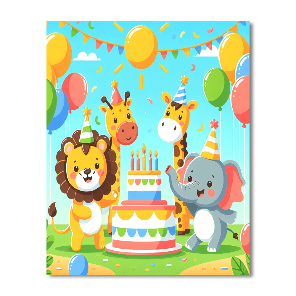 Whimsical Animal Party Paint By Number