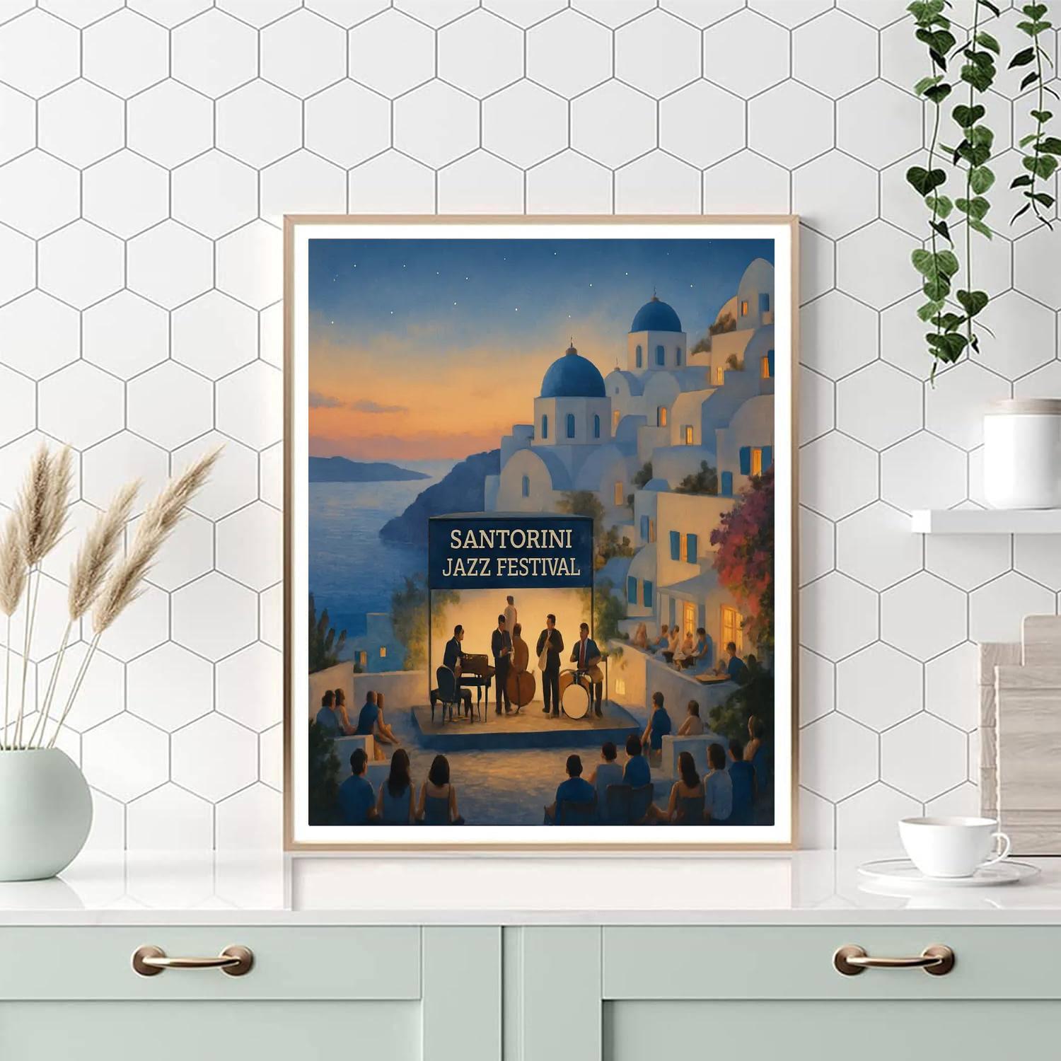 Santorini Jazz Festival - Santorini, Greece Painting Number Kit