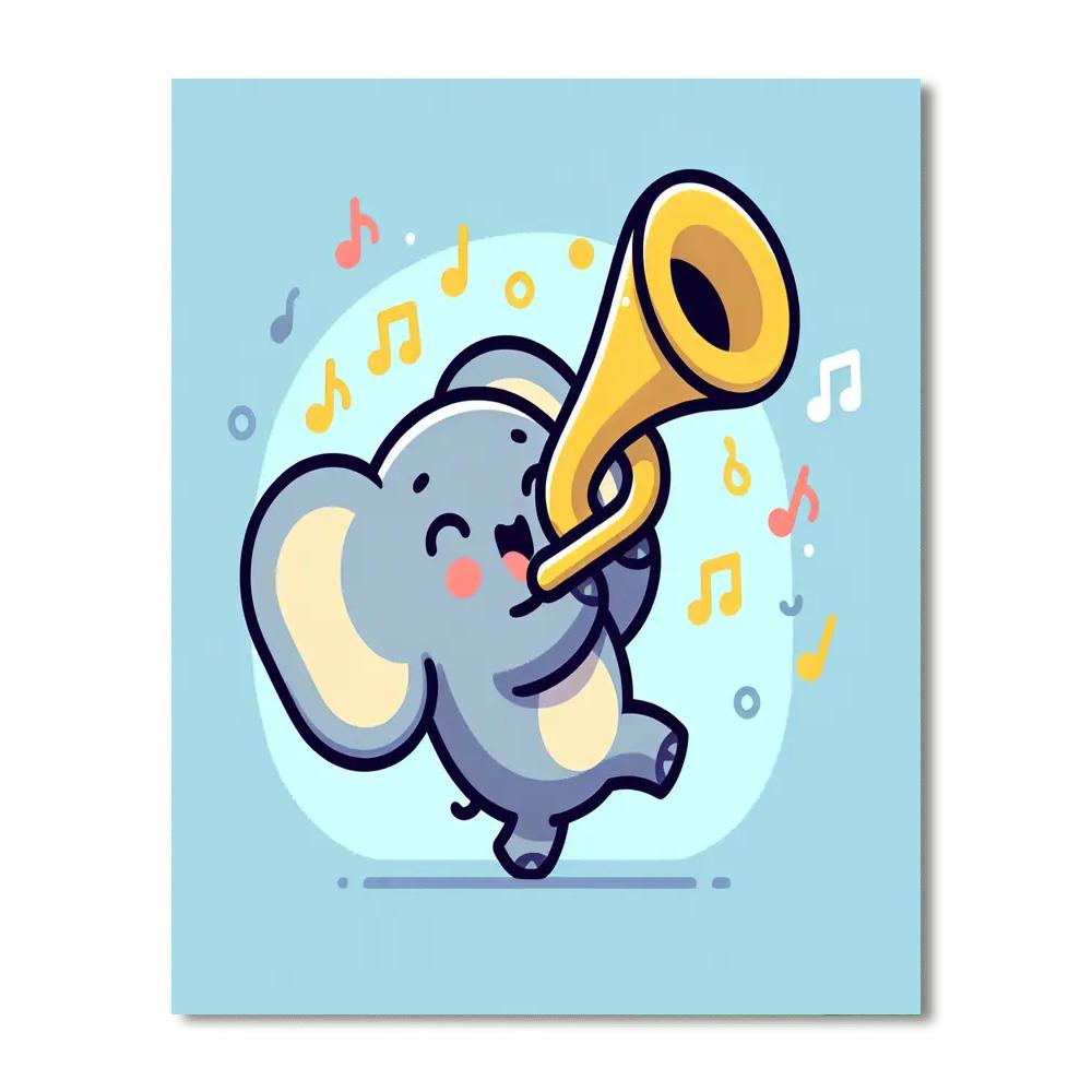 Musical Elephants Paint By Numbers Kits