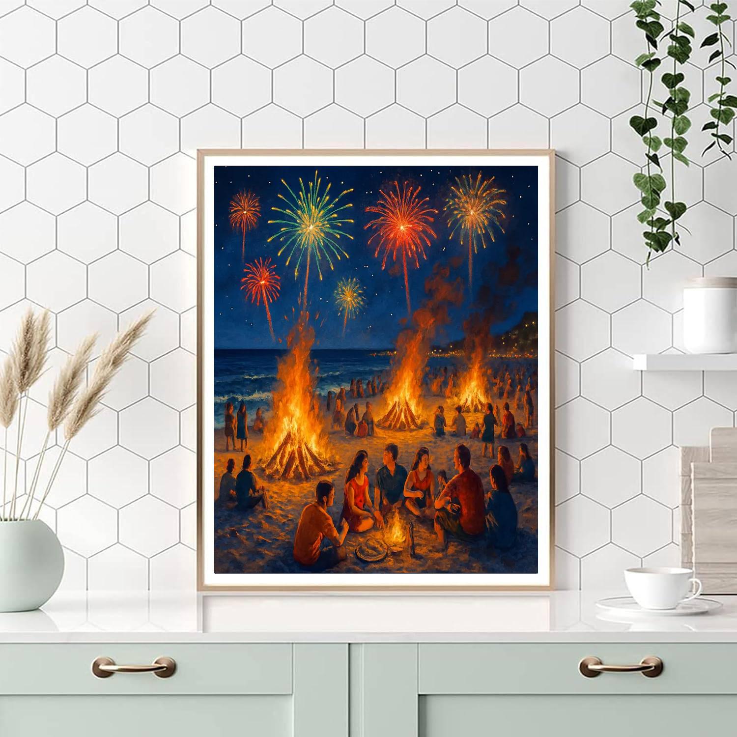 Festival Of Sant Joan - Barcelona Number Painting