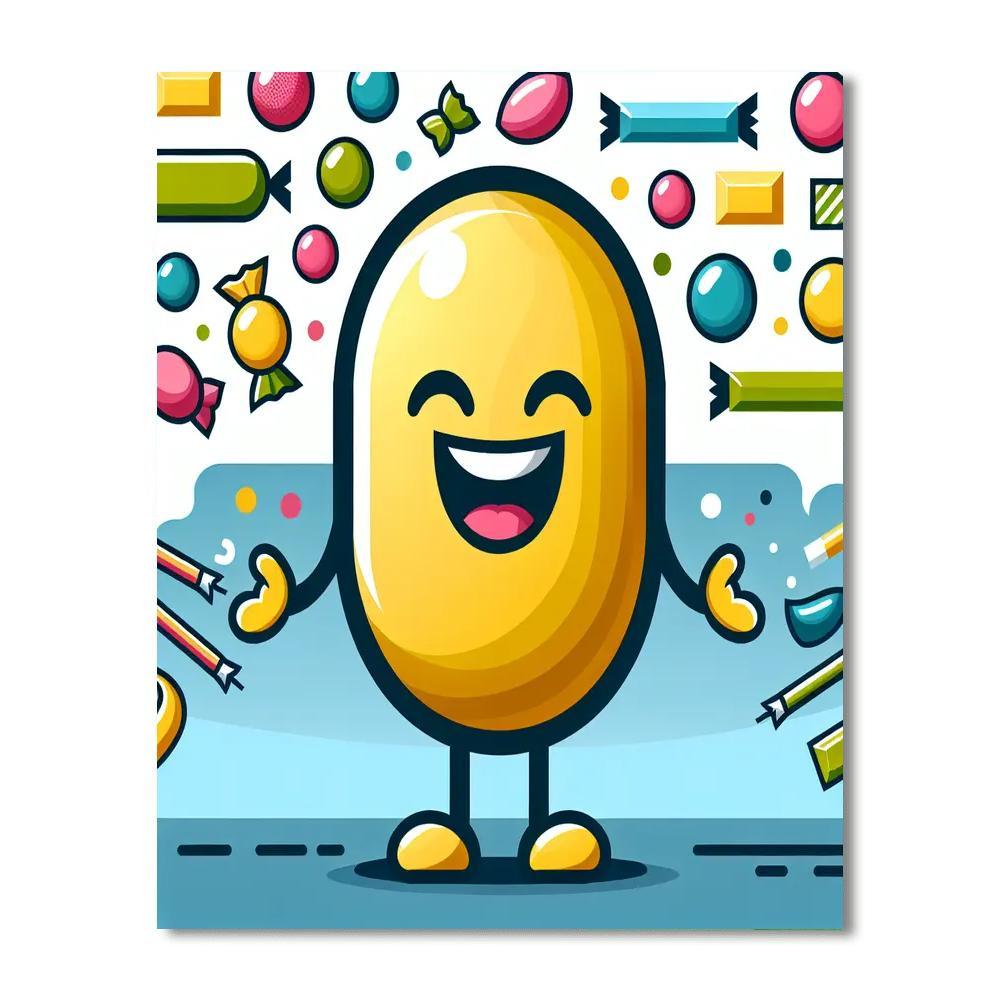 Jubilant Jellybean Paint By Numbers