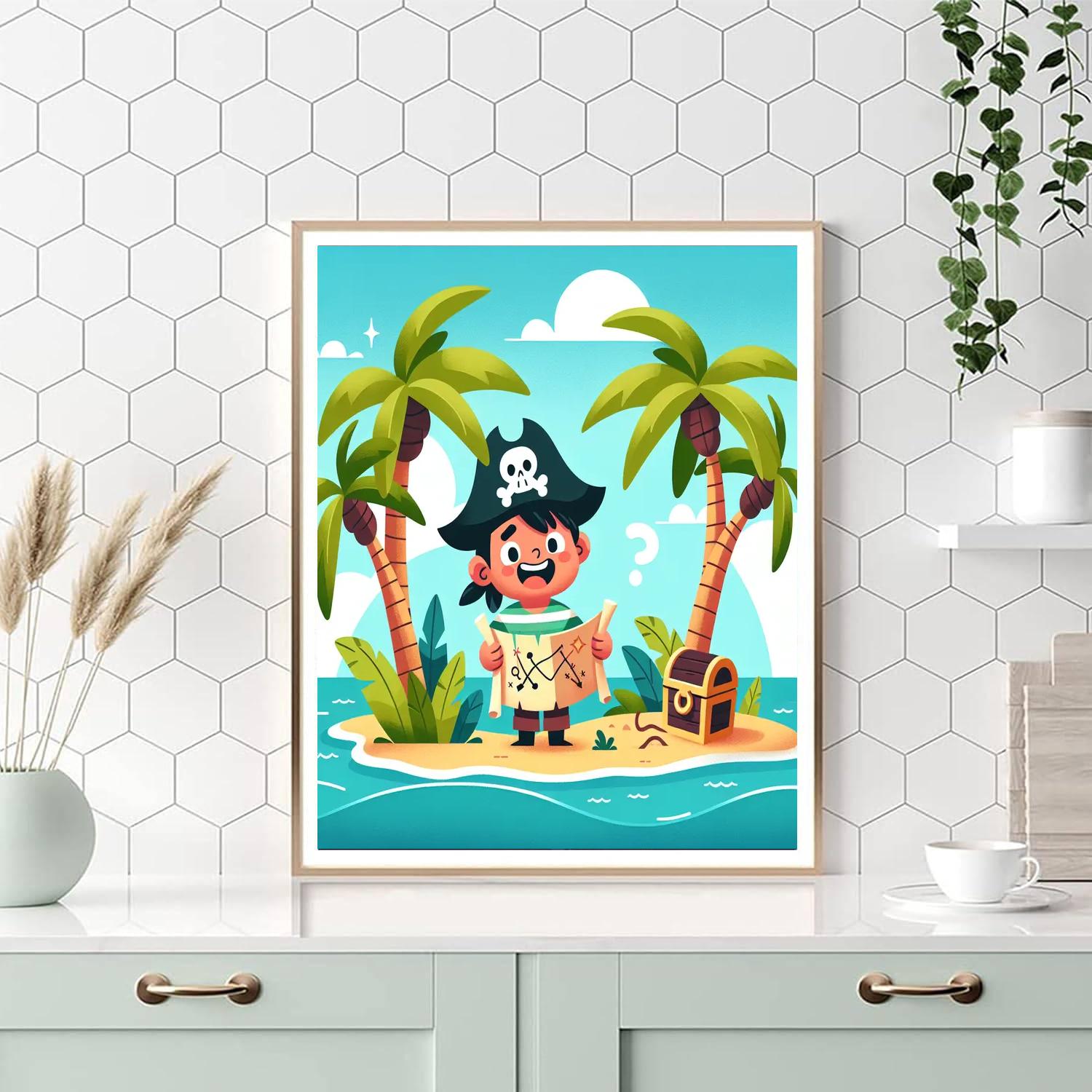 Adventure Island Treasure Hunt Numbered Painting Kits