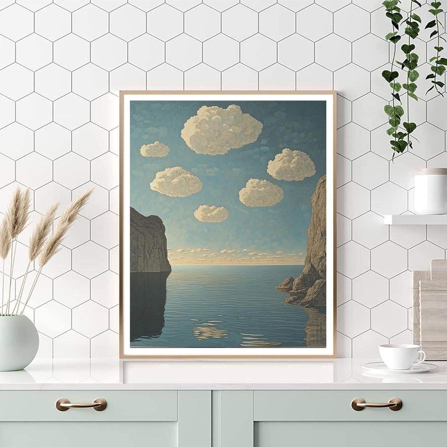 Rene Magritte Inspired Magritte's Surrealistic Seascapes  Paint By Number