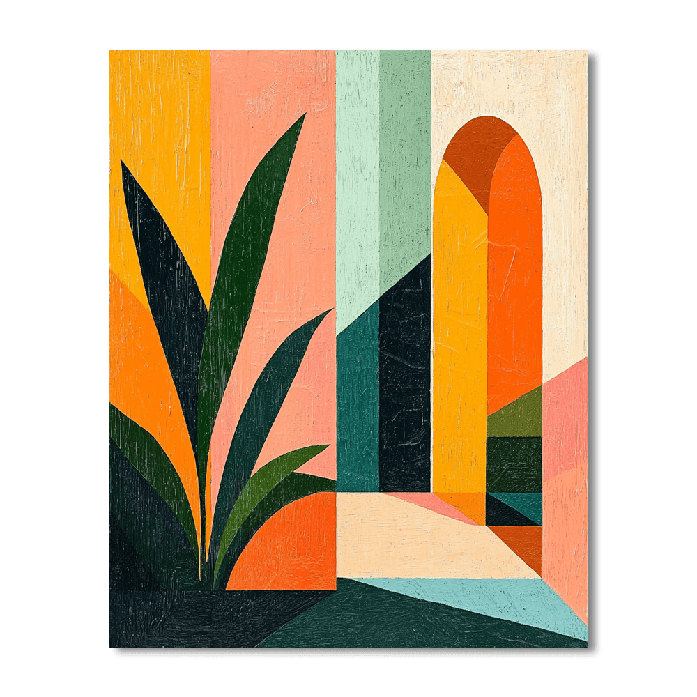 Retro Style Inspired Retro Abstract Groove  Paint By Numbers Kits