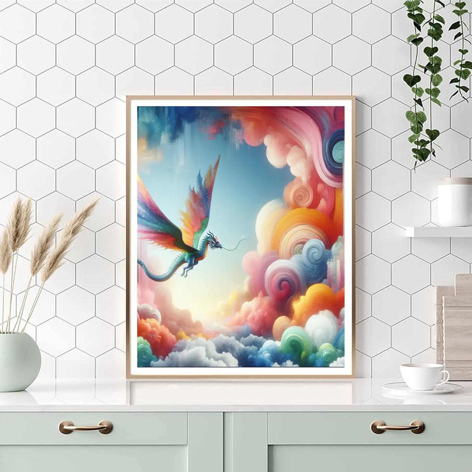 Fantastical Dragon Flight Numbered Painting Kits