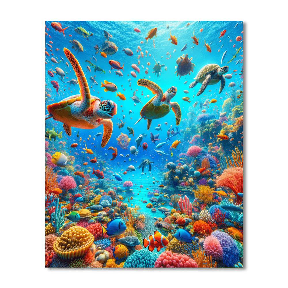 Vibrant Undersea Adventure Paint By Number
