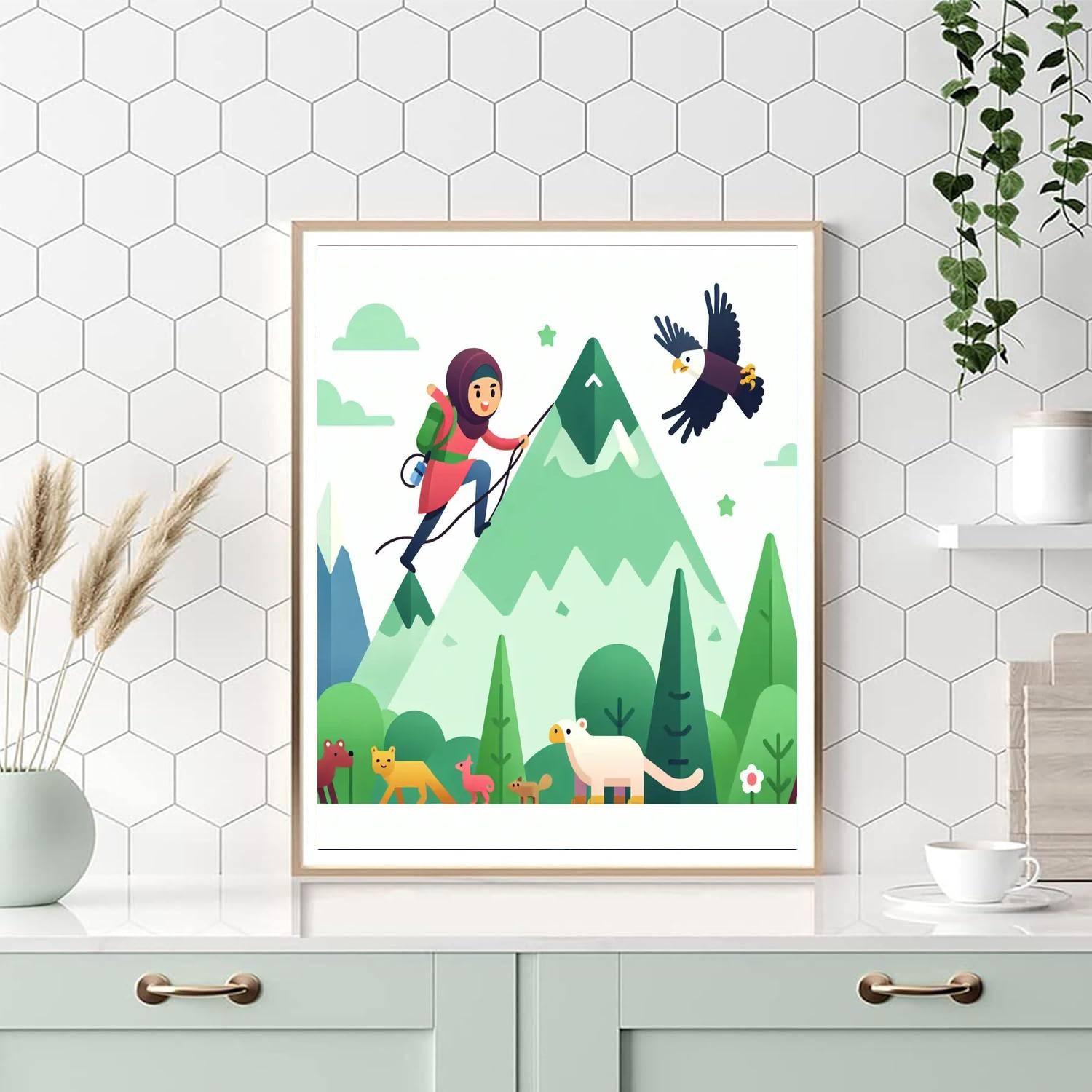 The Majestic Mountain Climb Painting Number Kit